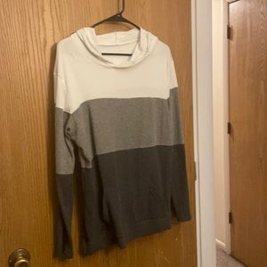 white/grey hoodie